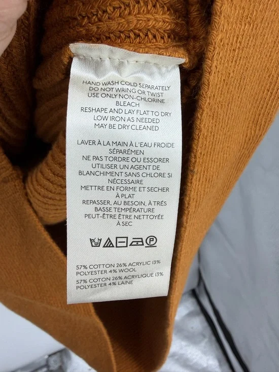 By Anthropologie Short-Sleeve Mock-Neck Sweater Mini Dress sz S - Picture 7 of 9